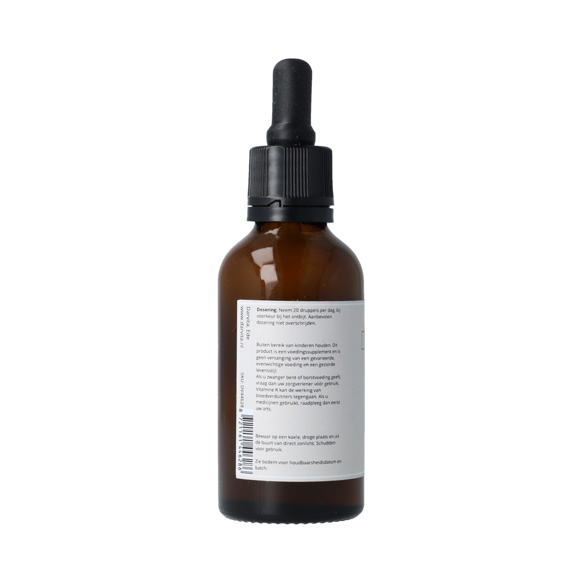 Darvita D3+K2 liposomal vitamin supplement bottle showing the 50ml container and label with brand name and product details.