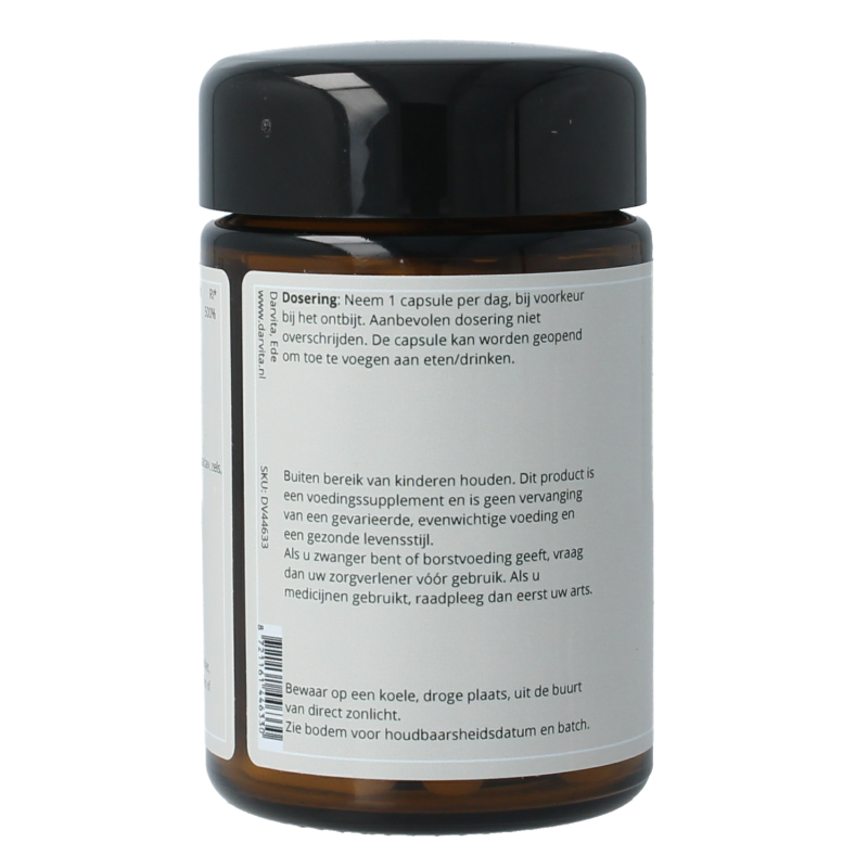 Darvita D3 1000 IU MCT coconut powder vitamin capsules, vegetarian supplement in a clear plastic bottle