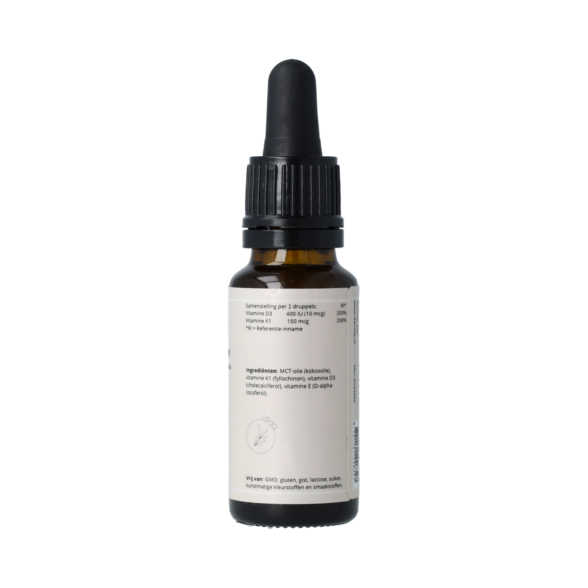 Darvita D3+K1 coconut oil vitamin supplement for babies, 20ml bottle with dropper, featuring natural coconut oil and vitamin labels.
