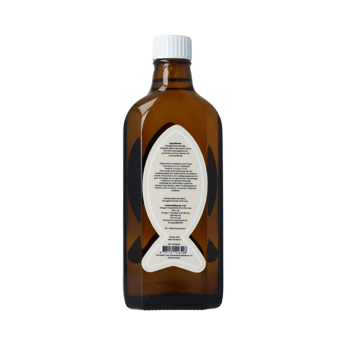 Darvita Omega 3+11 Kids Vetzuren bottle, 200ml, with colorful label and dropper for children’s dietary supplement.