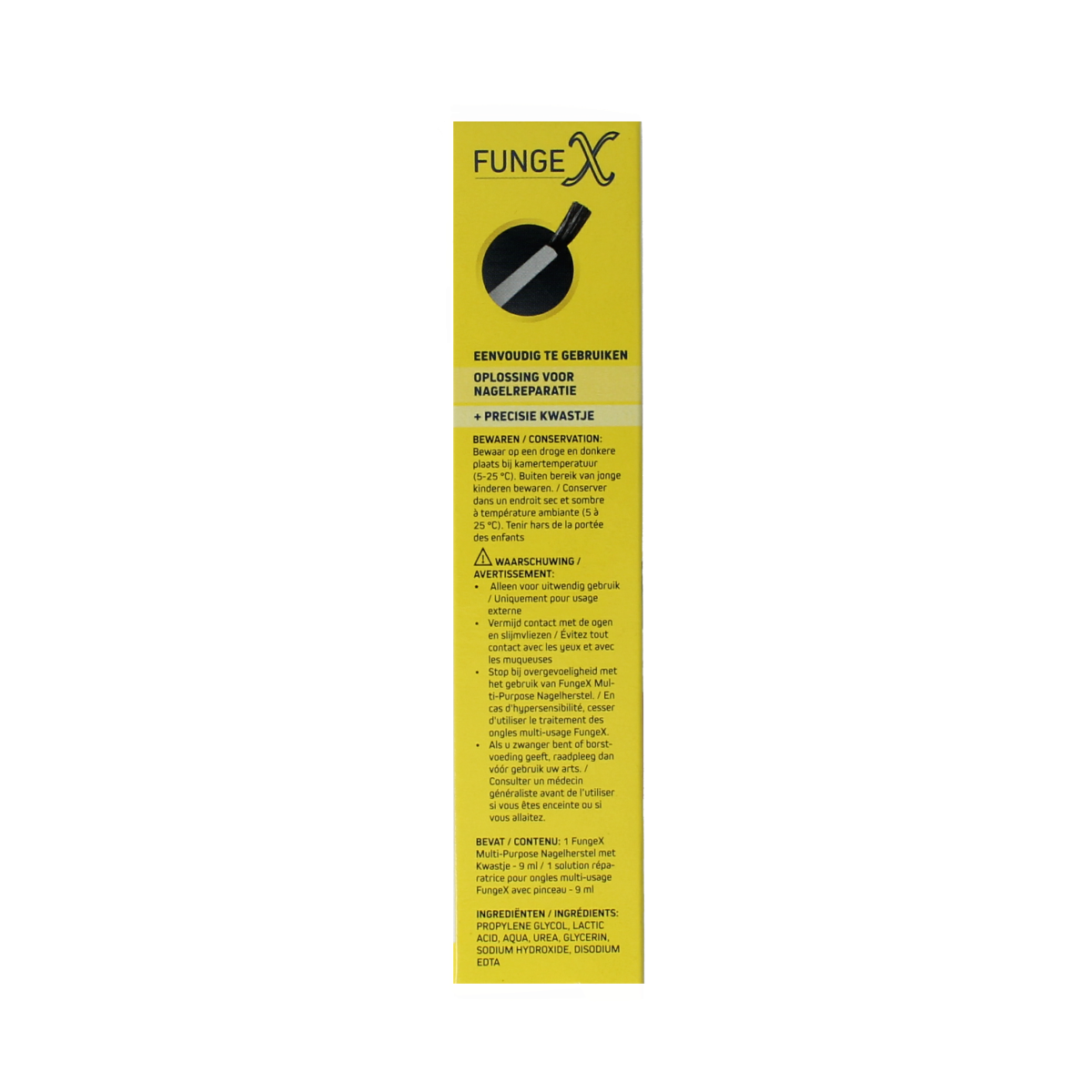 Fungex Nagelherstel met kwastje, 9 ml voetverzorgingsproduct for nail repair and fungal treatment.