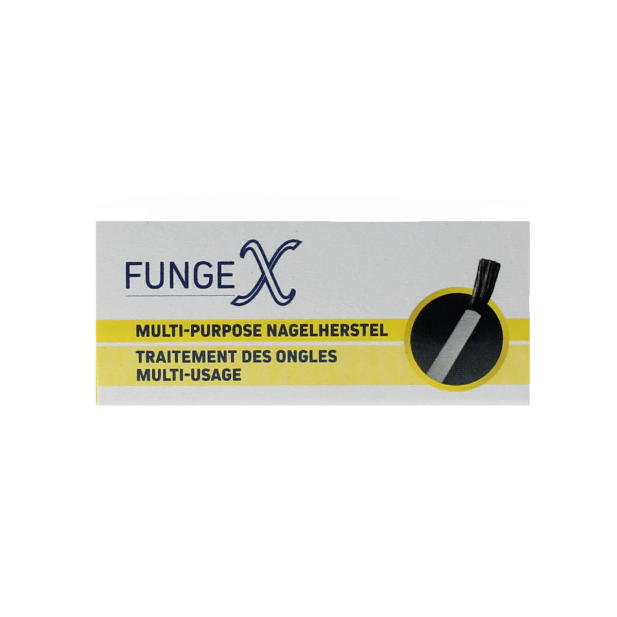 Fungex Nagelherstel met kwastje, 9 ml, voetverzorgingsproduct for nail repair and fungal treatment, shown in the image.