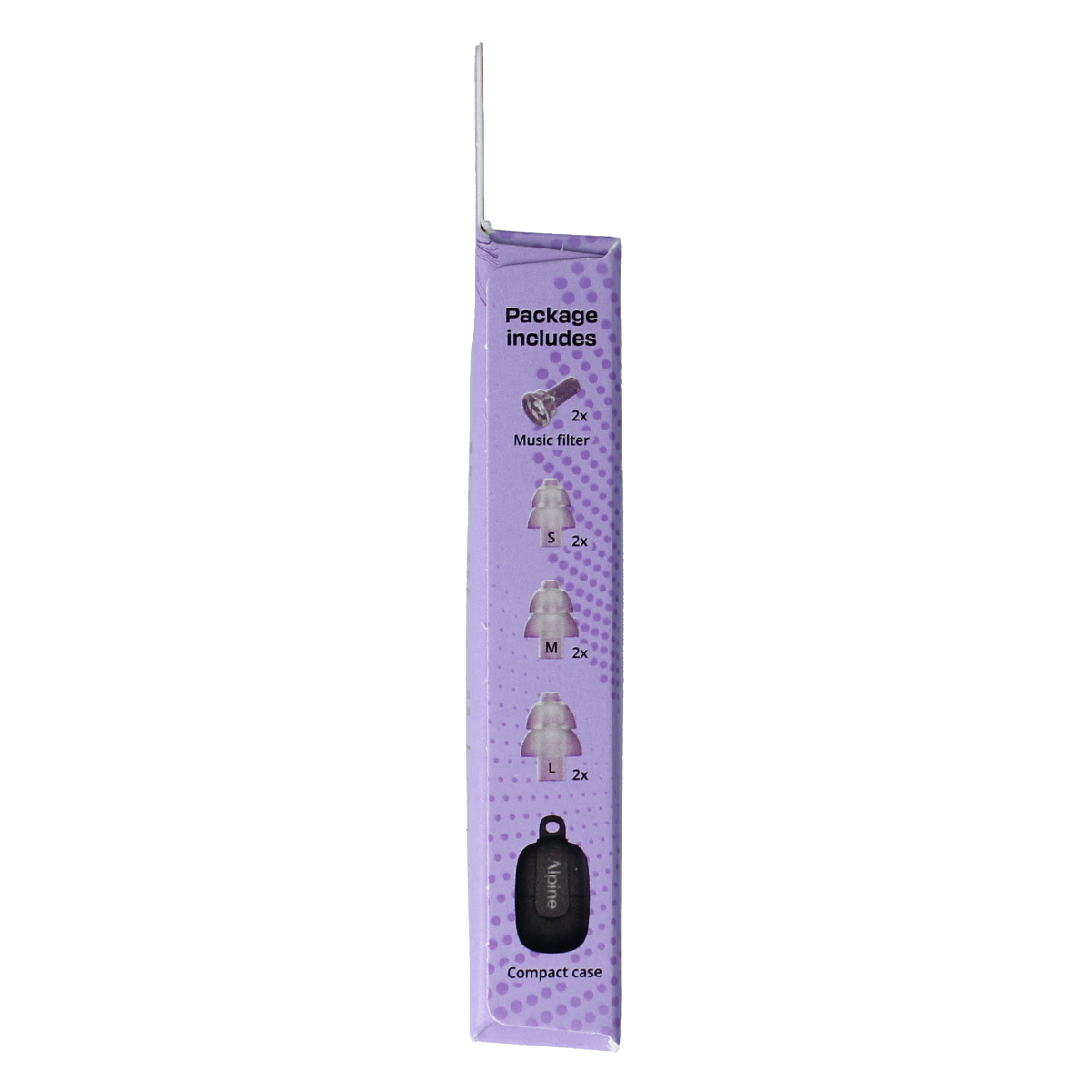 Alpine Partyplug transparent ear protection in a pair, designed for comfortable hearing protection at events.