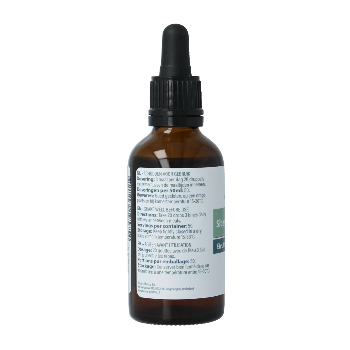 Aromedica Siberische Ginseng 1:3 herbal preparation in a 50ml bottle, showcasing the product label and packaging.