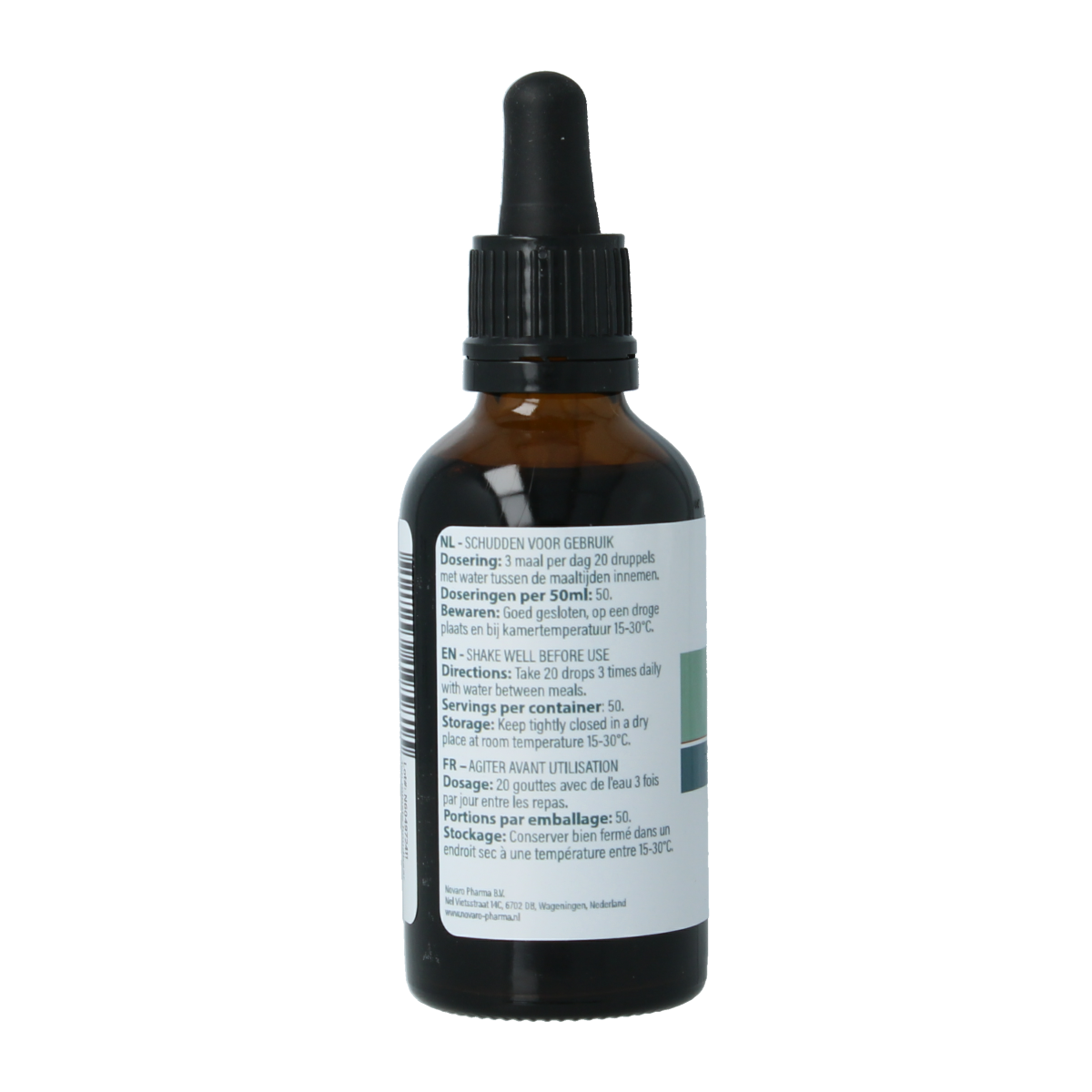Aromedica Tijm herbal preparation in a 50ml bottle, part of Aromedica's kruidenpreparaten collection, with thyme leaves visible.