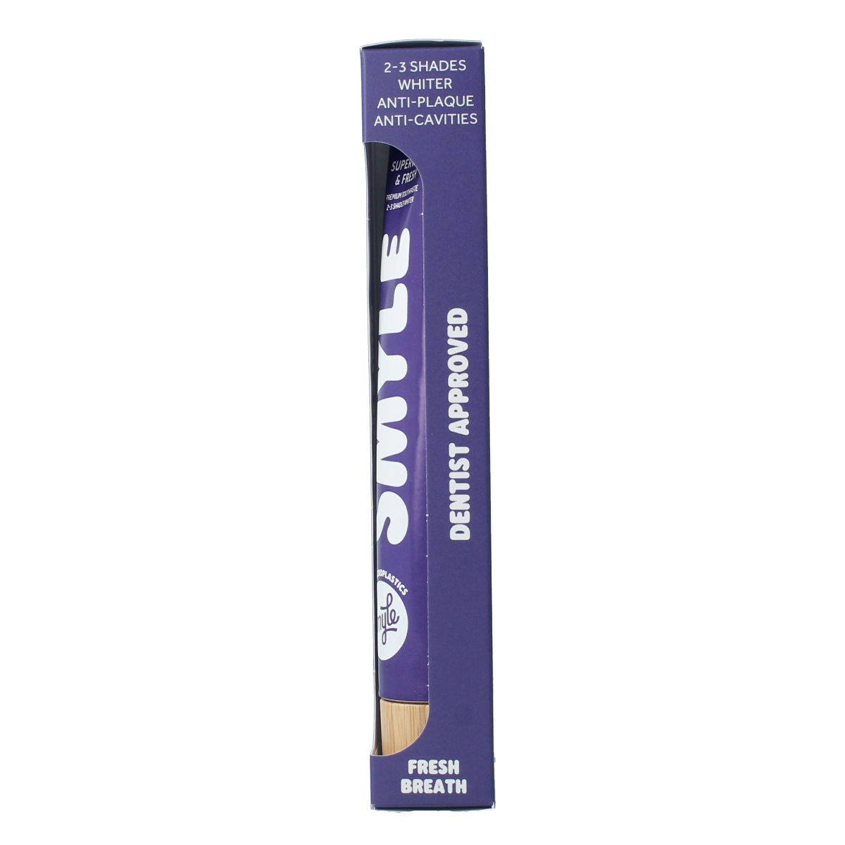 Smyle whitening toothpaste tube, 80ml, with a sleek design and bright packaging for effective teeth whitening.