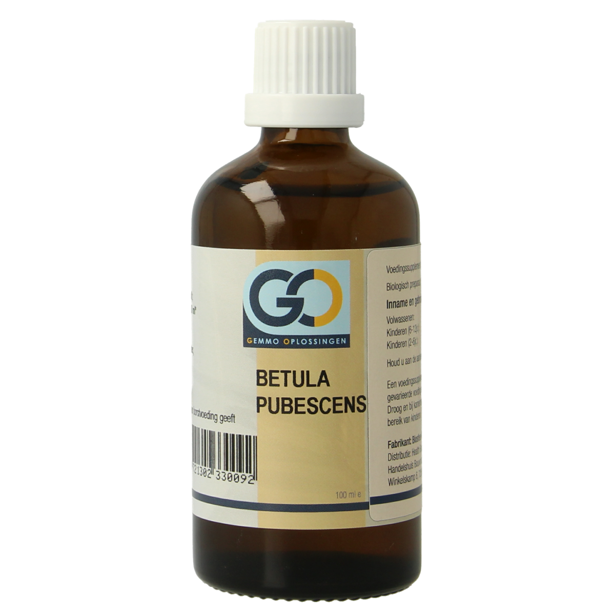 GO Betula pubescens bio herbal preparation in a 100ml bottle, featuring natural herbal ingredients for wellness and health.
