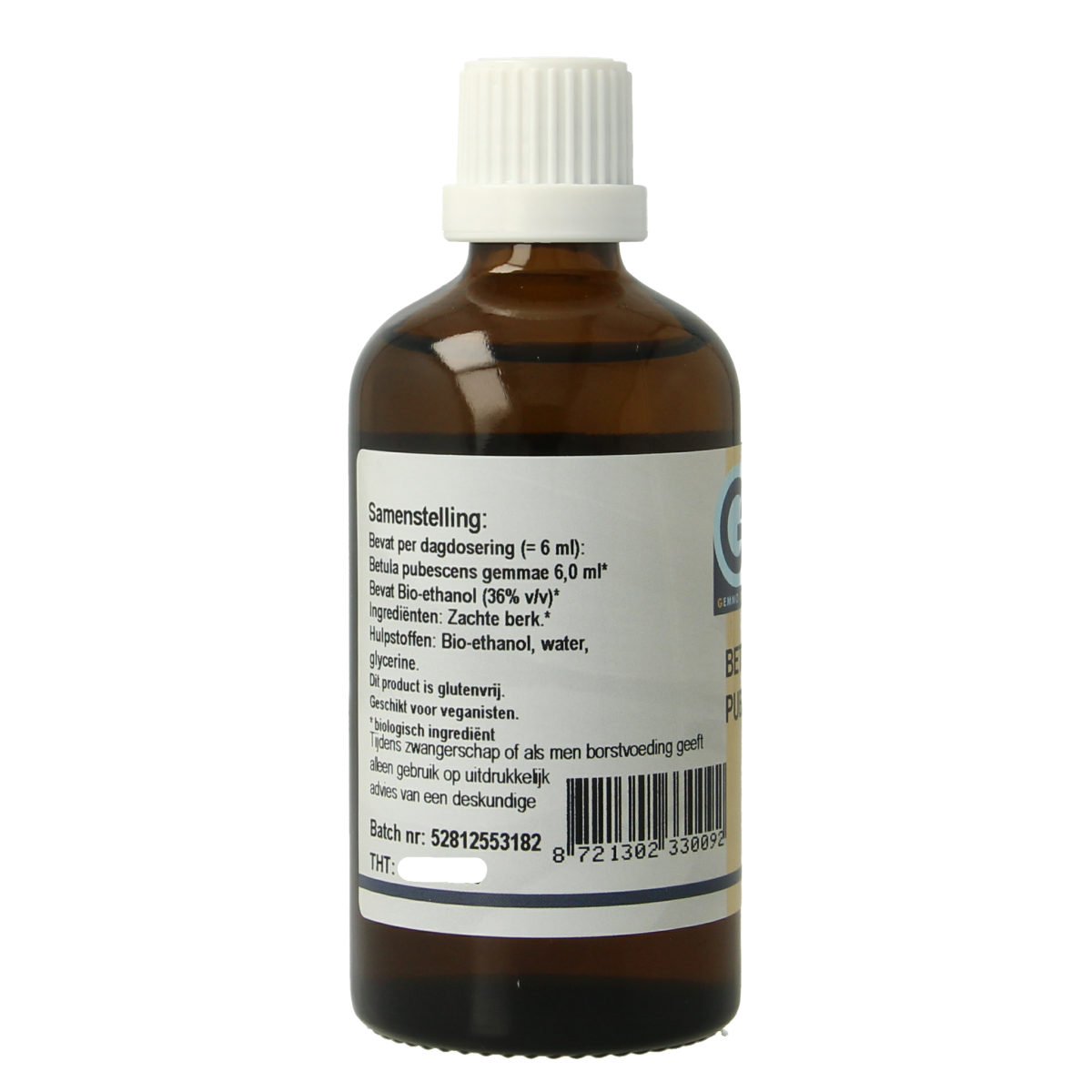 GO Betula pubescens bio herbal preparation in a 100ml bottle, featuring natural birch extract for herbal remedies.