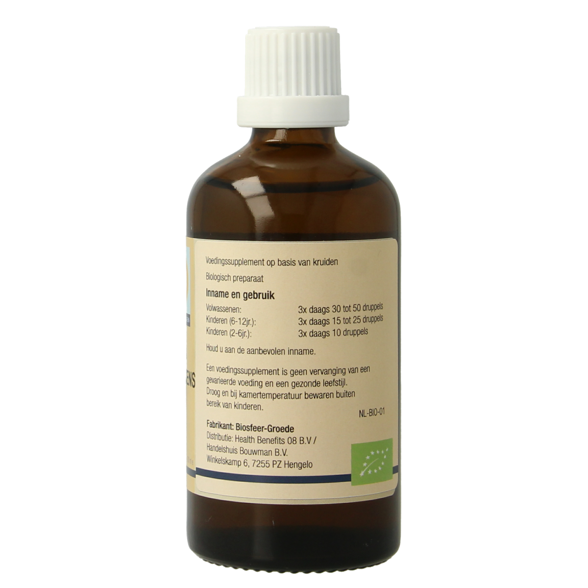 GO Betula pubescens bio herbal preparation in a 100ml bottle, part of GO's natural kruidenpreparaten line.