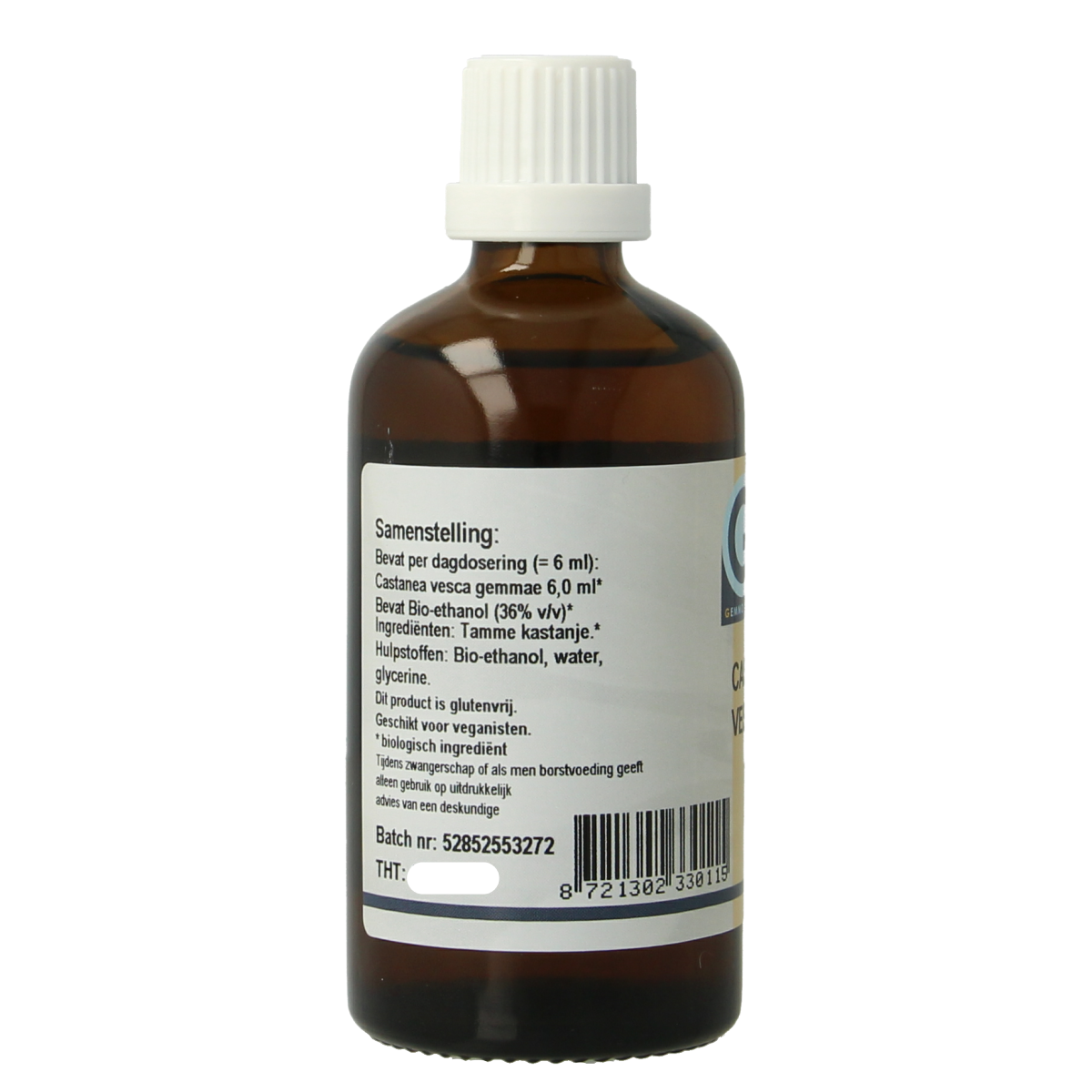 GO Castanea vesca bio herbal preparation in a 100ml bottle, part of GO's herbal supplement collection.