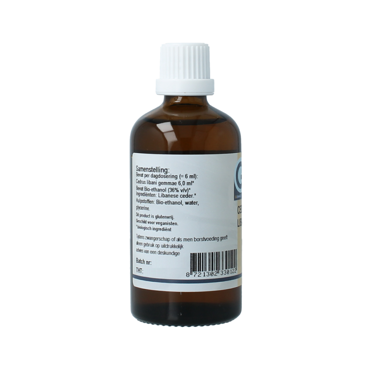 GO Cedrus libani bio herbal preparation in 100ml bottle, featuring cedarwood quality and natural herbal ingredients.