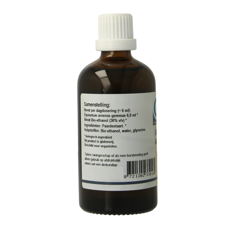 Bottle of GO Equisetum arvense bio herbal preparation, 100 ml, featuring the product label and packaging.