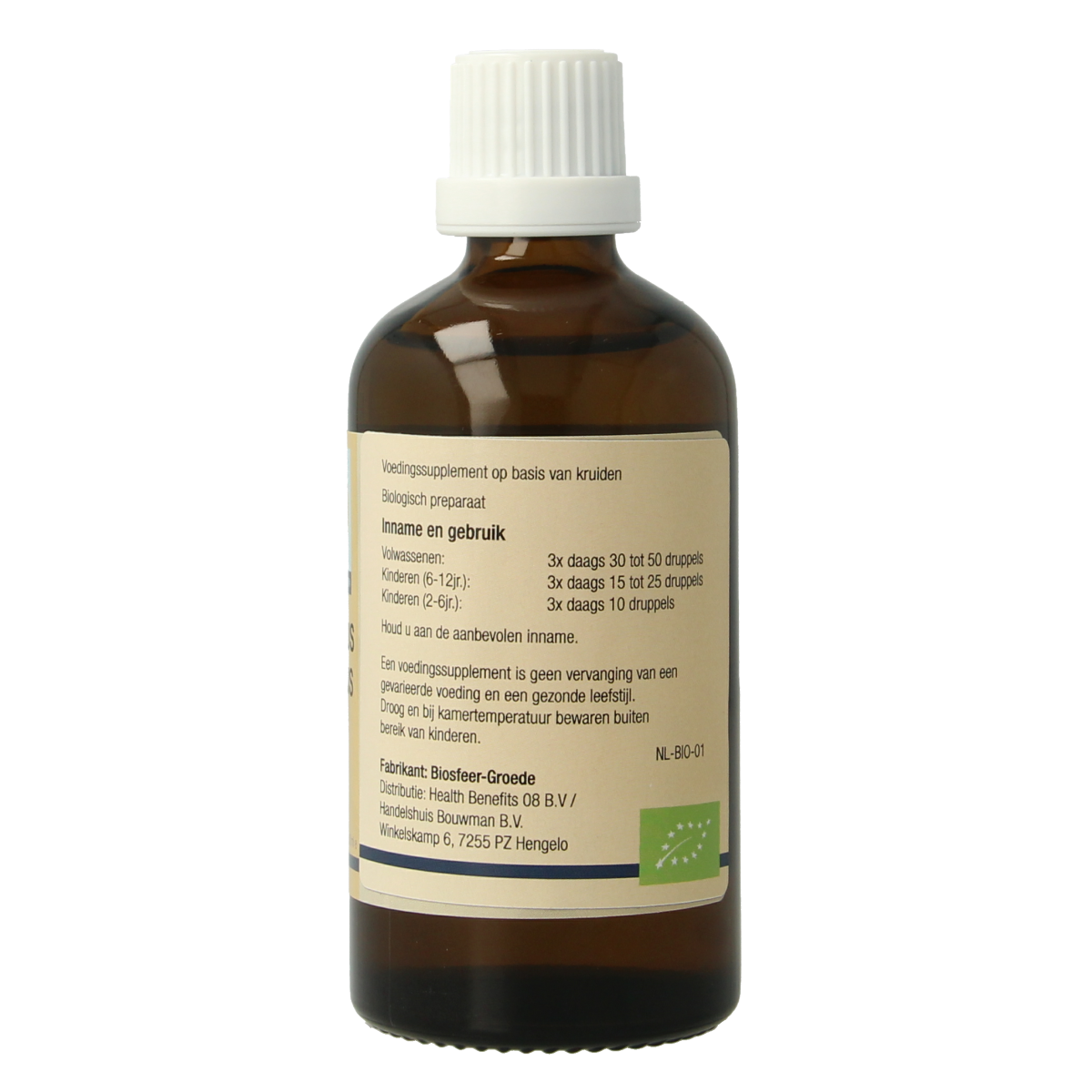GO Juniperus communis organic herbal preparation in a 100ml bottle, featuring fresh juniper berries for natural herbal remedies.