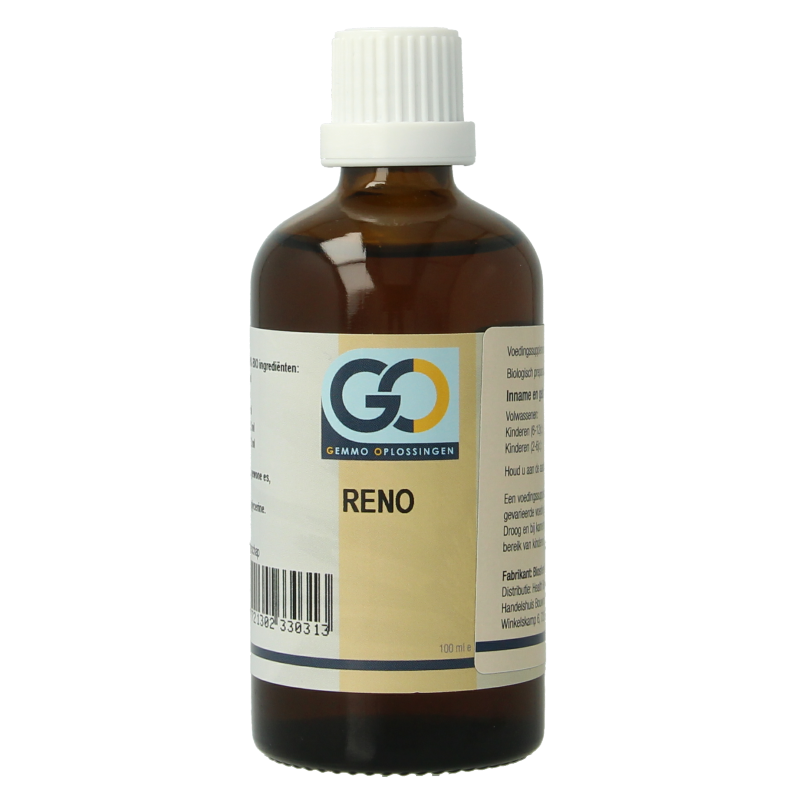 GO Reno bio herbal supplement in 100ml bottle, featuring natural ingredients and herbal preparation from the GO brand.