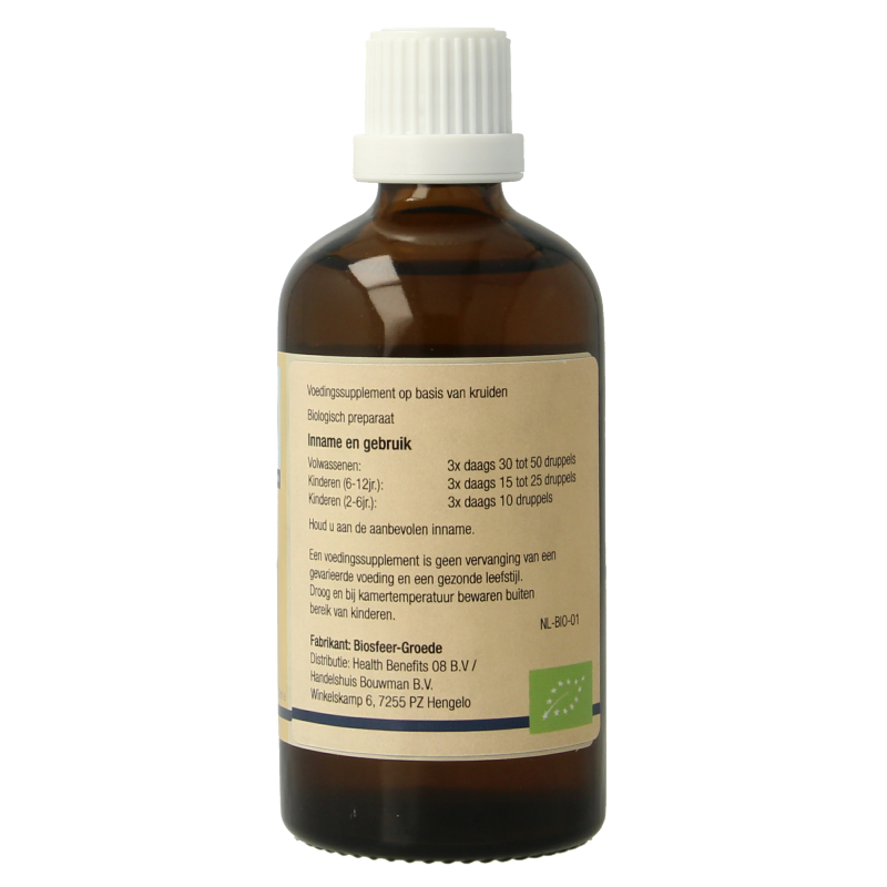 GO Rosa Canina bio herbal preparation in 100ml bottle, featuring fresh rose hips for natural health benefits.