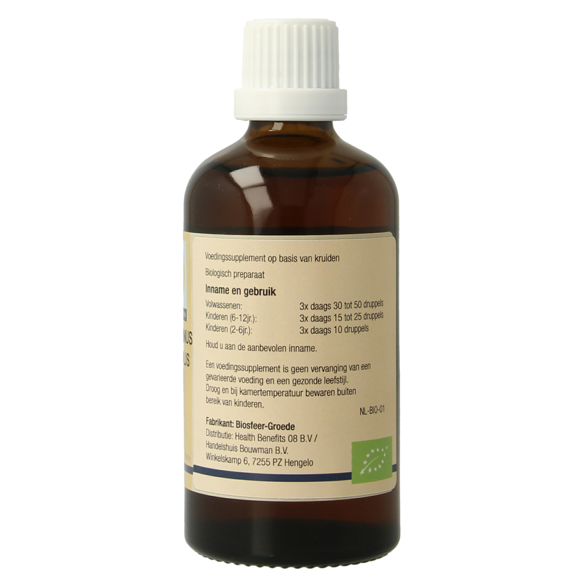 Organic GO Rosmarinus officinalis herbal extract in a 100ml bottle, part of GO's herbal preparations.
