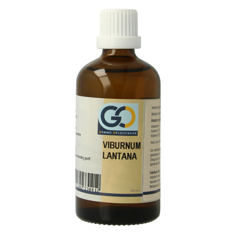GO Viburnum lantana bio herbal preparation in a 100ml bottle, showcasing the product label and packaging.