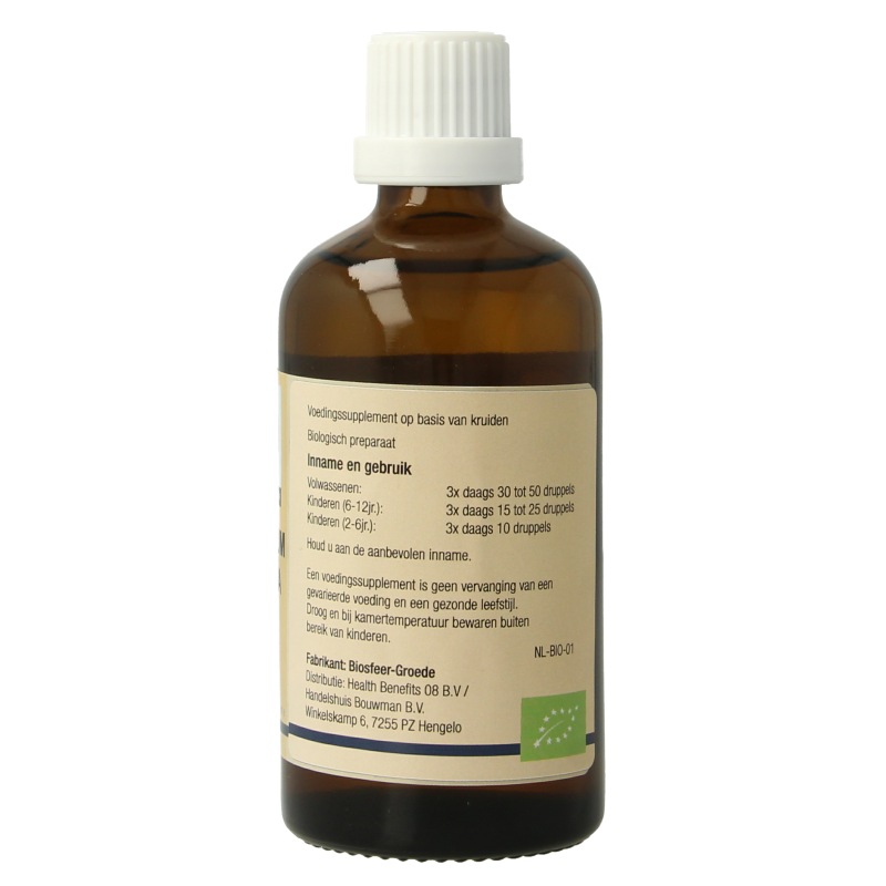 GO Viburnum lantana bio herbal preparation in a 100ml bottle, featuring fresh, dried plant parts for natural health use.