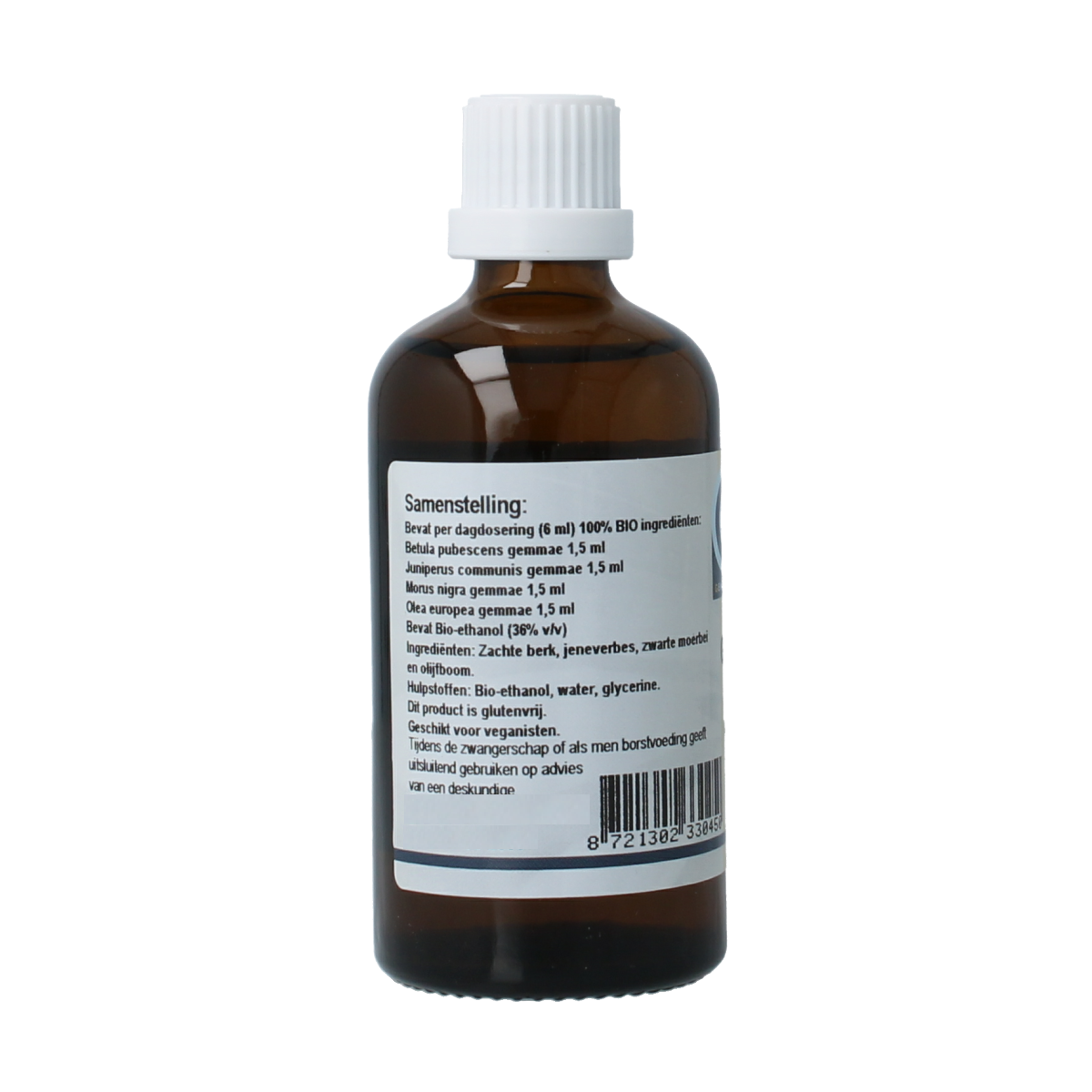 GO Gluco bio herbal supplement bottle, 100ml, featuring natural herbal ingredients from GO's kruidenpreparaten line.
