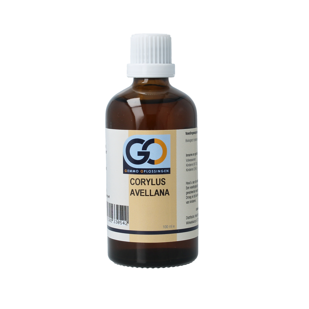 GO Corylus avellana bio herbal preparation in a 100ml bottle, showcasing a natural health supplement from GO.