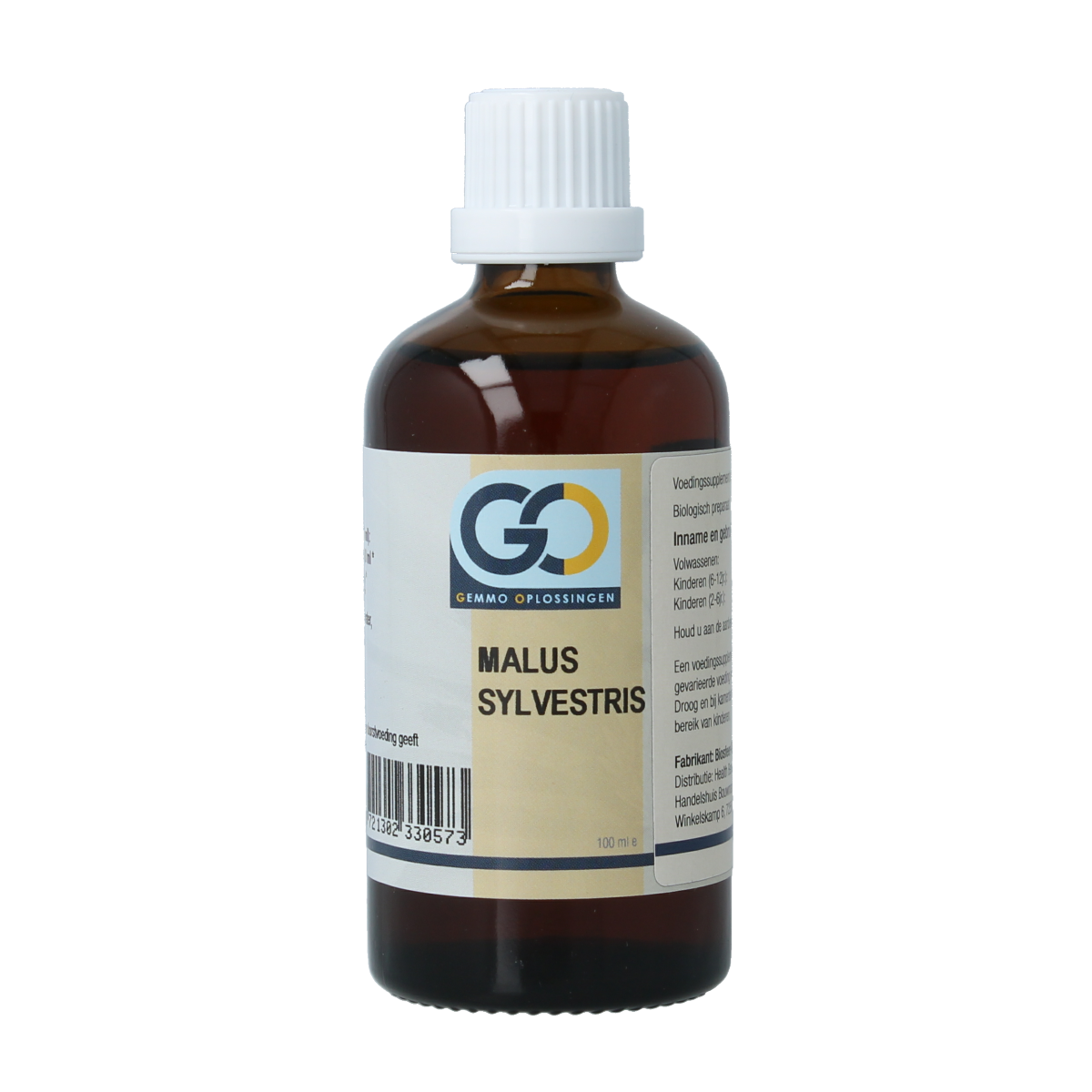 GO Malus sylvestrus bio herbal preparation in a 100ml bottle, part of GO's kruidenpreparaten line, shown in the image.