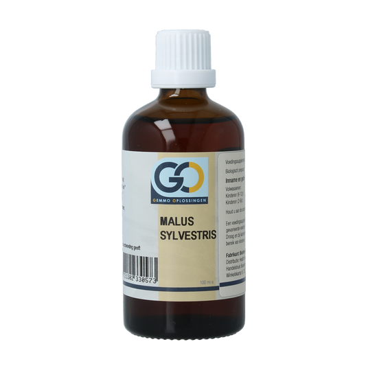 GO Malus sylvestrus bio herbal preparation in a 100ml bottle, part of GO's kruidenpreparaten line, shown in the image.