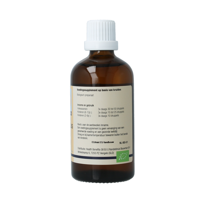 GO Prunus amygdalus bio herbal preparation in a 100ml bottle, featuring fresh almonds and natural ingredients.