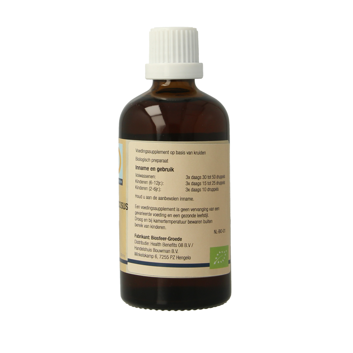 GO Rubus frucicosus bio herbal preparation in a 100ml bottle, featuring fresh black raspberry extract for natural wellness.