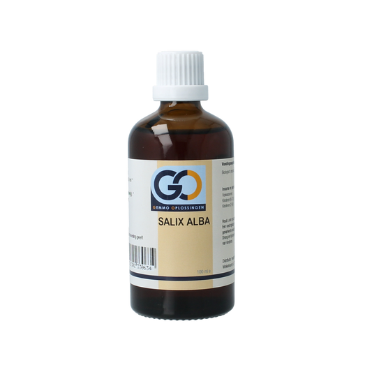 GO Salix alba bio herbal preparation in a 100ml bottle, featuring natural willow bark extract for herbal remedies.