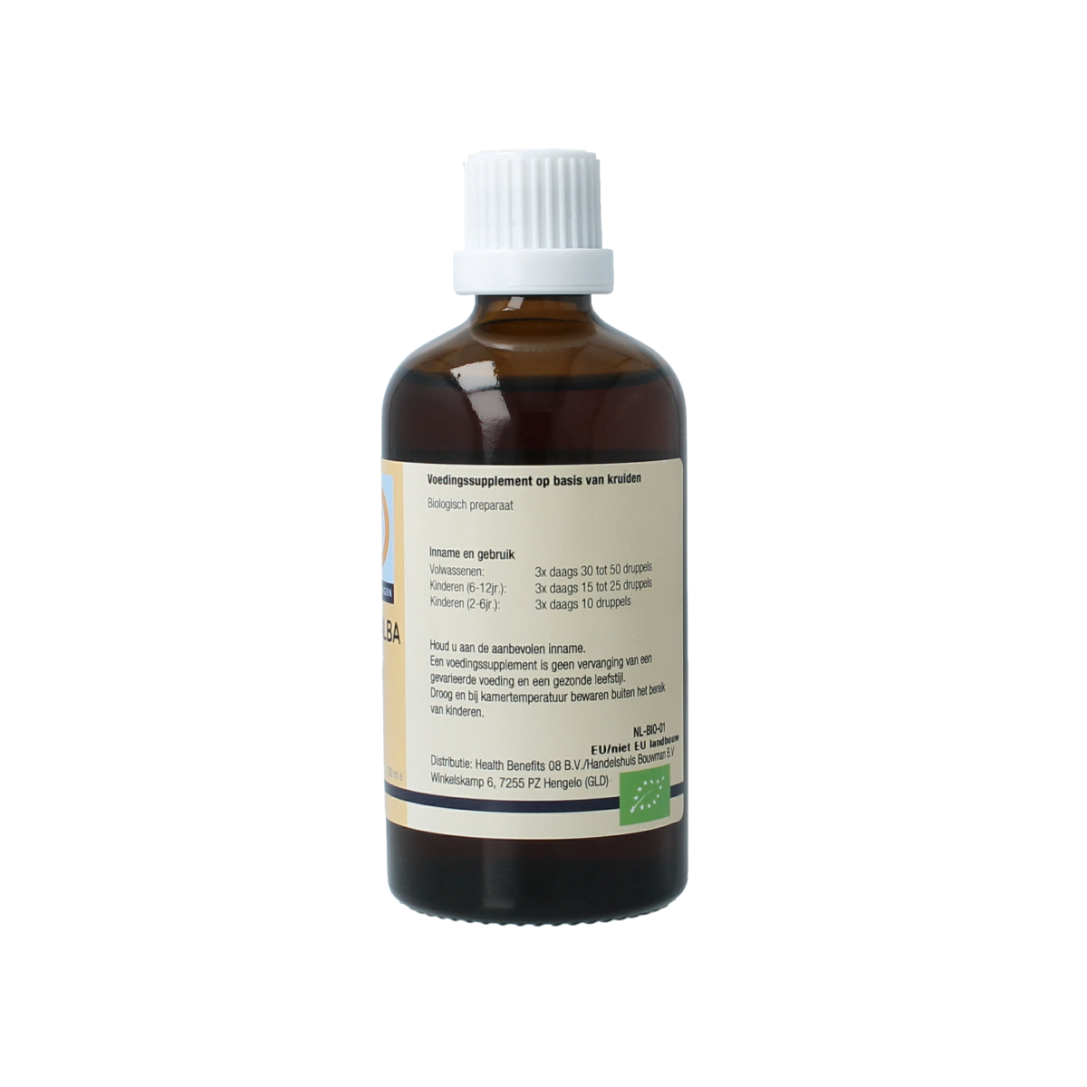 GO Salix alba bio herbal extract in a 100ml bottle, part of GO's herbal supplement collection, shown in the image.