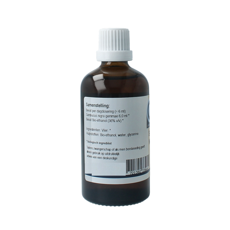 GO Sambucus nigra bio herbal preparation in a 100ml bottle, featuring black elderberry extract for natural health.