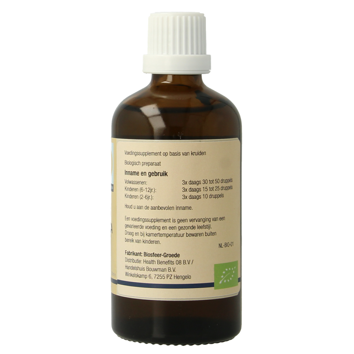 Bottle of GO Ficus Carica bio herbal preparation, 100ml, featuring the product label and packaging.