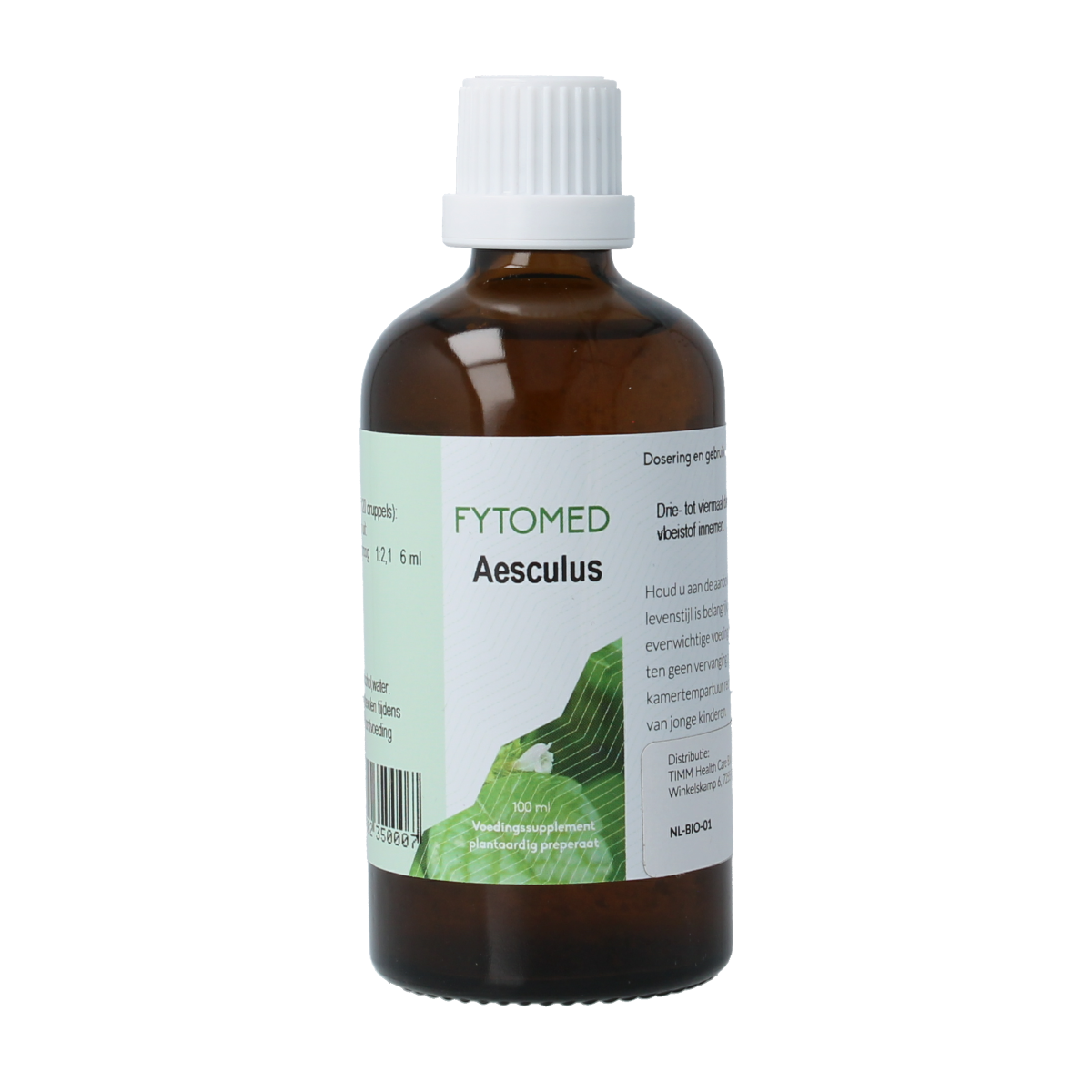 Fytomed Aesculus bio herbal supplement bottle, 100ml, in a natural herbal preparation packaging with label and cap.