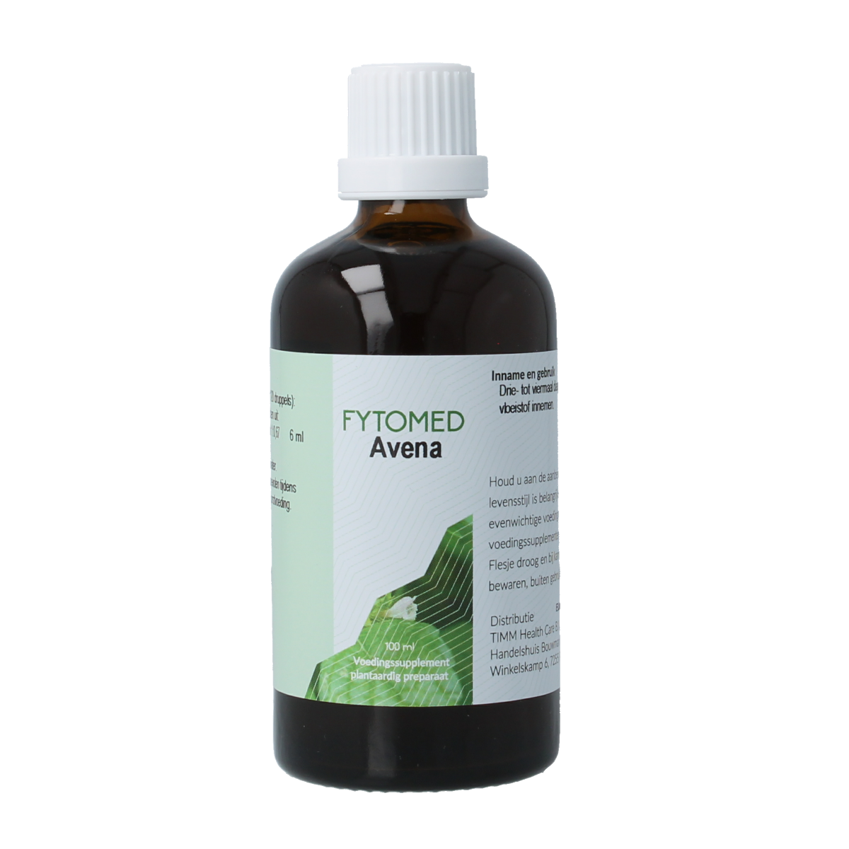 Fytomed Avena sativa bio herbal preparation bottle, 100ml, natural plant supplement in a clear glass bottle with label