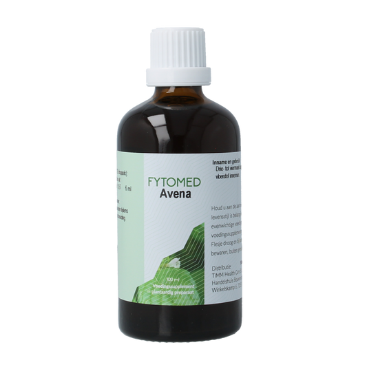 Fytomed Avena sativa bio herbal preparation bottle, 100ml, natural plant supplement in a clear glass bottle with label