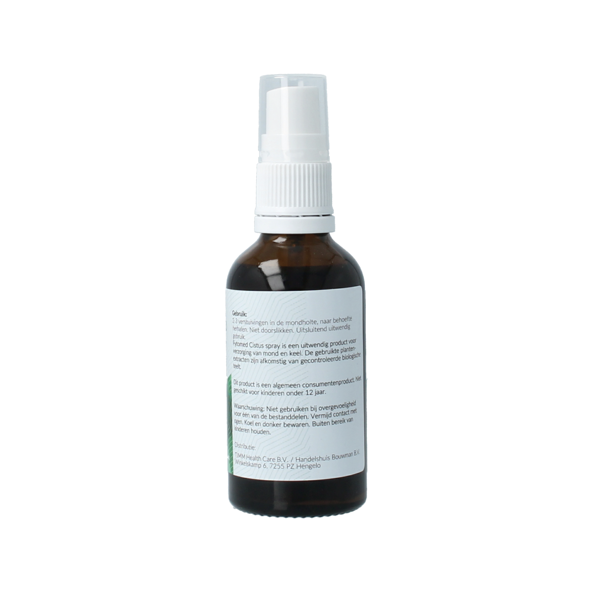 Fytomed Cistus spray in a 50ml bottle, herbal preparation by Fytomed, with a white spray nozzle and label.