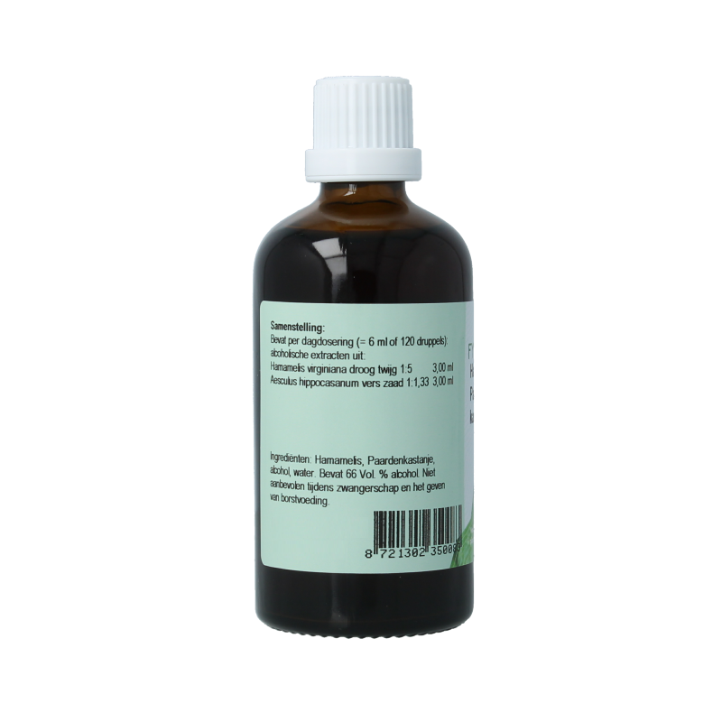Fytomed Hamamelis and paardenkastanje herbal remedy in a 100ml bottle, natural herbal preparation for soothing and circulatory health.