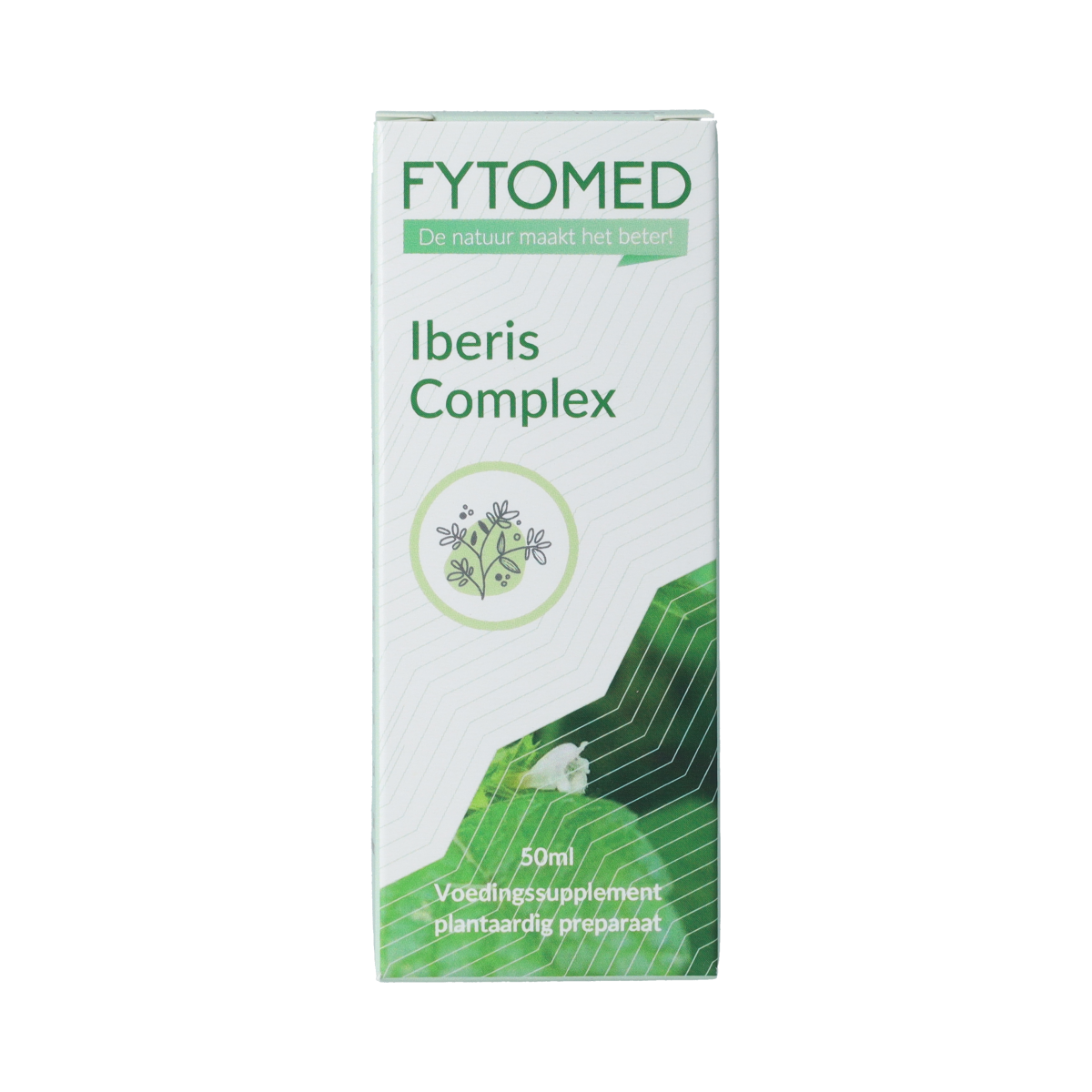 Fytomed Iberis Complex bio supplement bottle with label showing herbal ingredients and 50ml capacity.