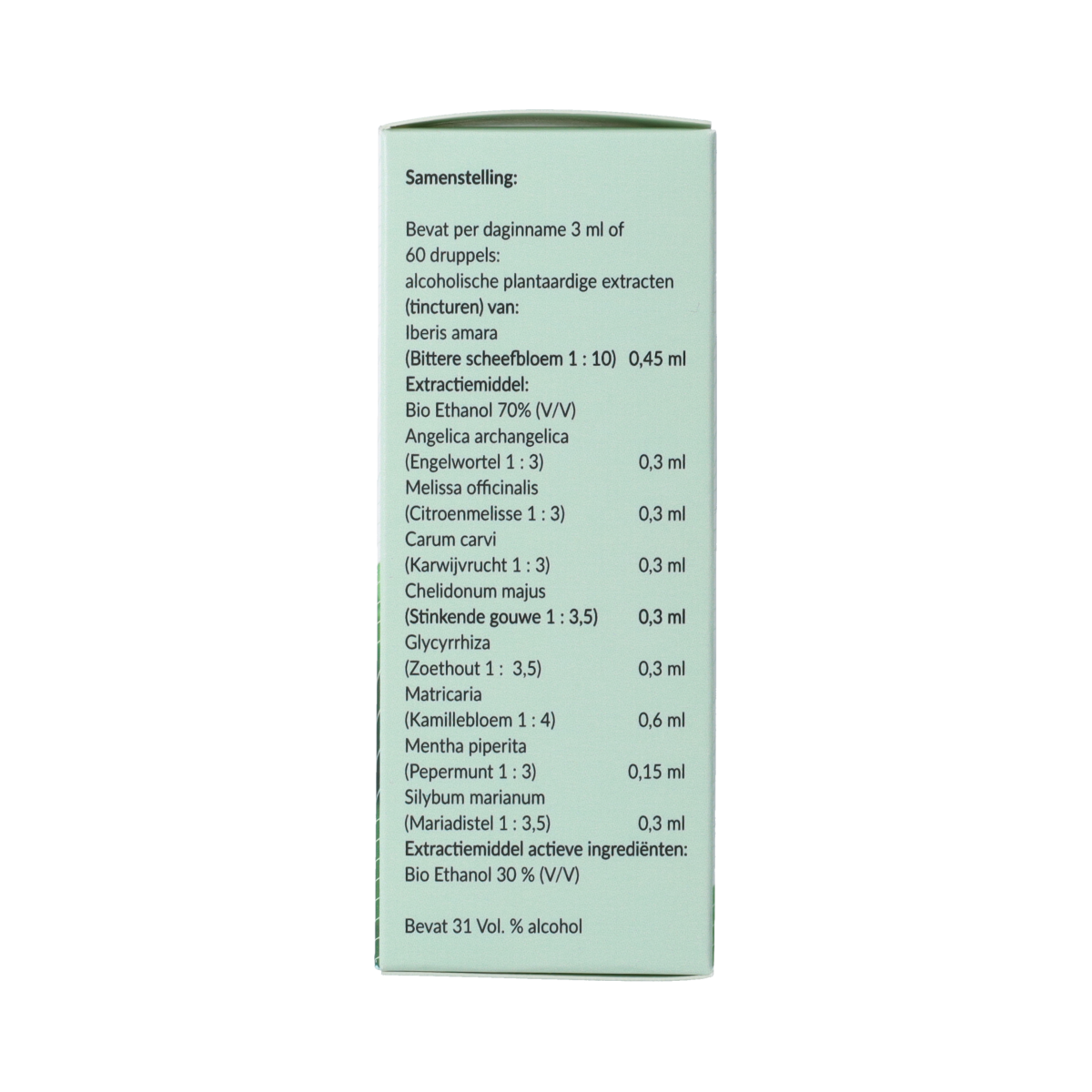 Fytomed Iberis Complex bio dietary supplement bottle with a white label and green accents, 50ml, herbal supplement for digestion.