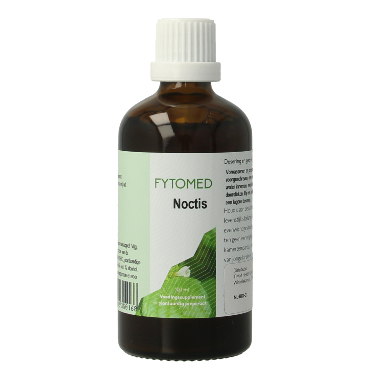 Fytomed Noctis bio herbal supplement bottle containing 100ml of herbal preparation, with product label visible.