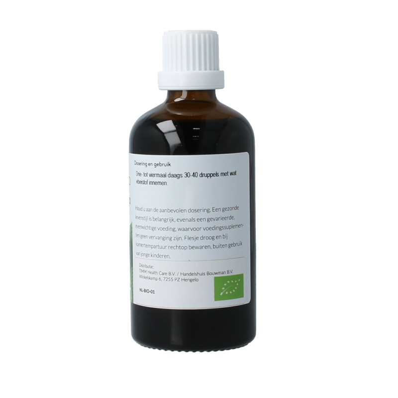 Fytomed Solidago bio herbal preparation in 100ml bottle, featuring fresh golden yellow Solidago flowers and herbal labels.