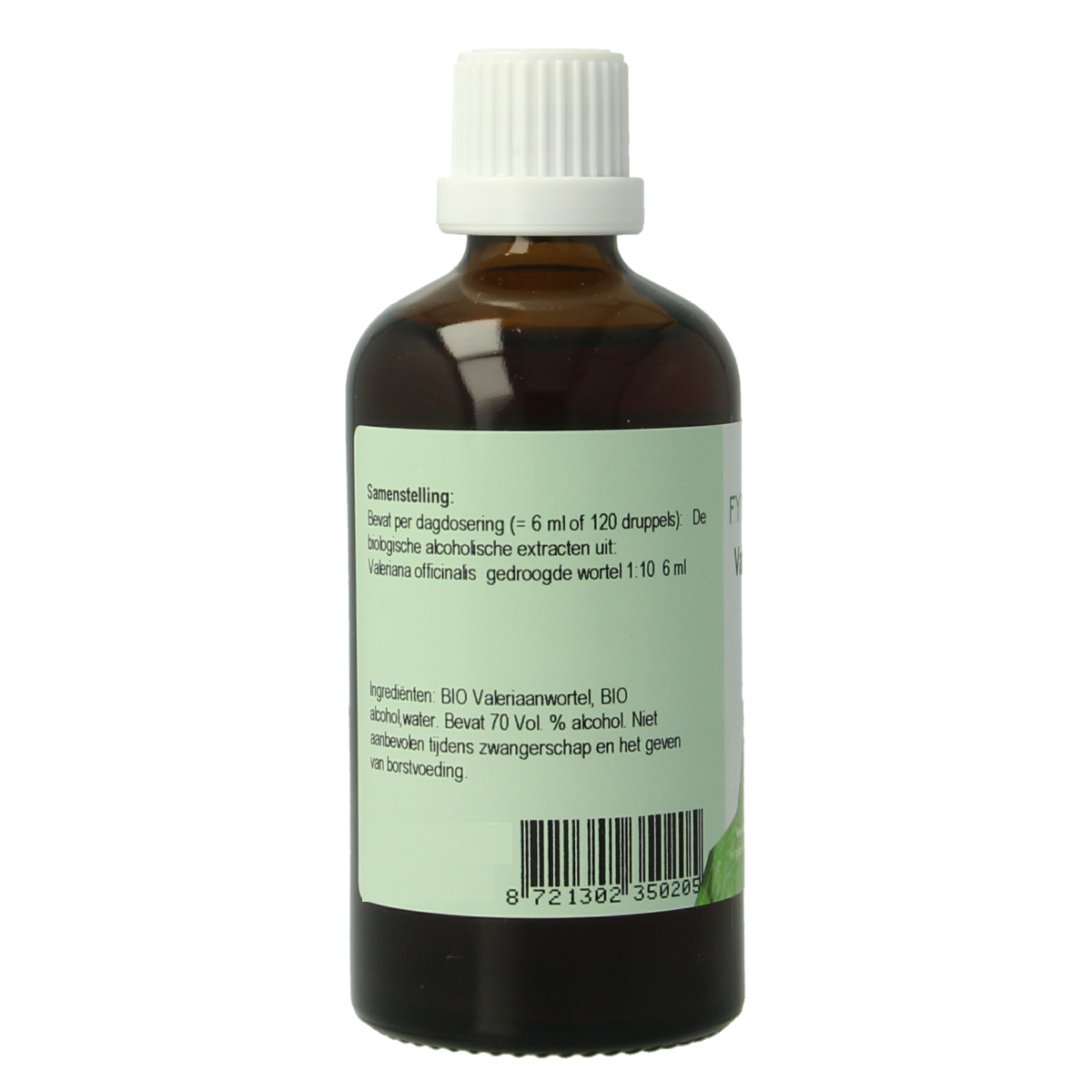 Fytomed Valeriana bio herbal preparation in a 100ml bottle, featuring natural valerian roots for calming and relaxation.