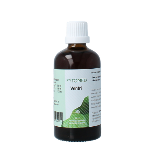 Fytomed Ventri bio herbal supplement in a 100ml bottle, featuring natural plant ingredients for respiratory support.