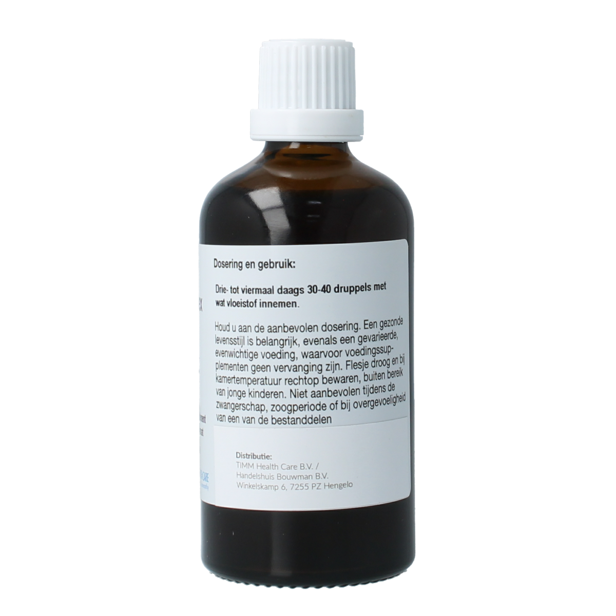 Fytomed Uviplex herbal supplement bottle containing 100ml of kruidenpreparaten with a white label and blue cap.