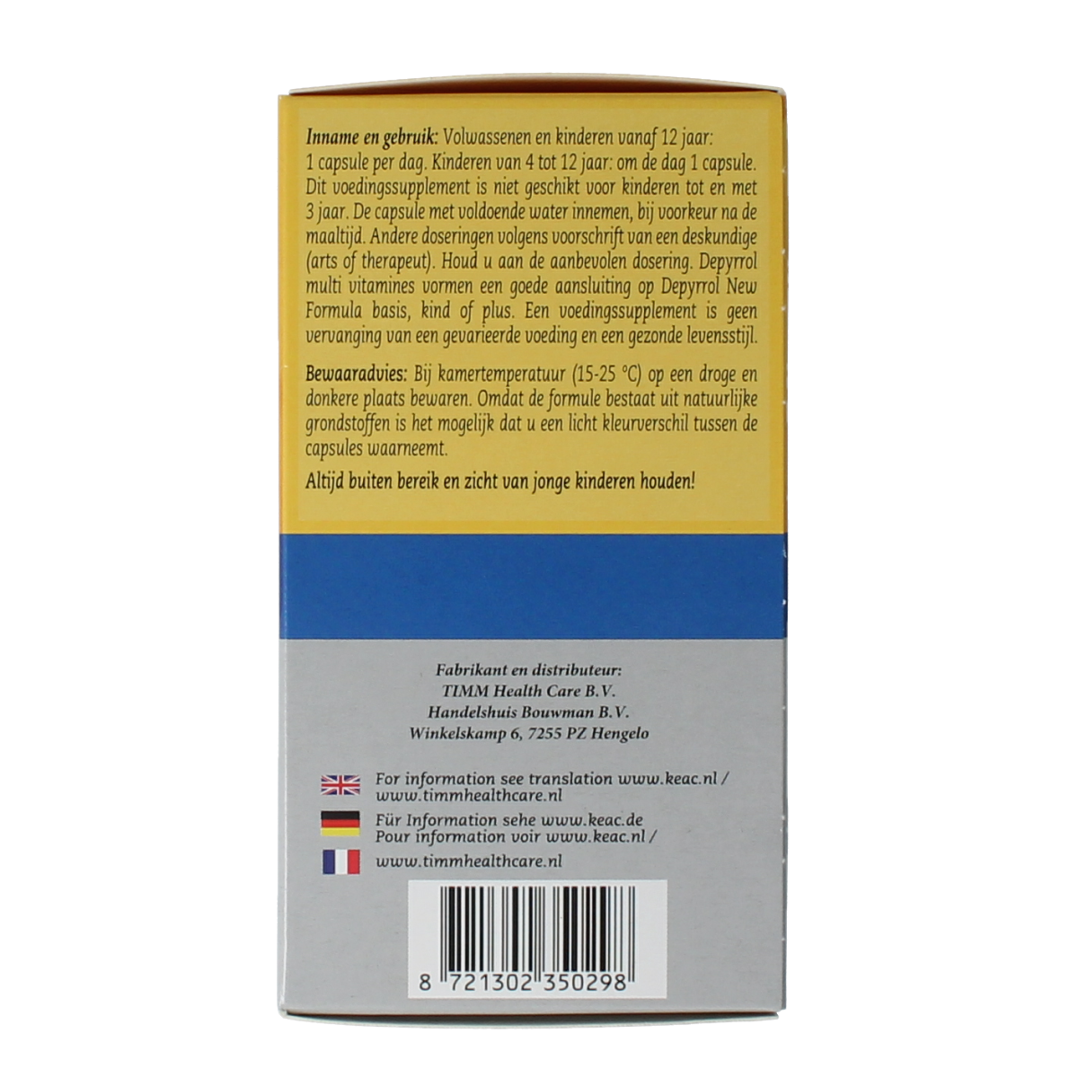 Depyrrol Multi jodiumvrije vitamine multivitamine capsules, 60-count, for overall health and wellness.