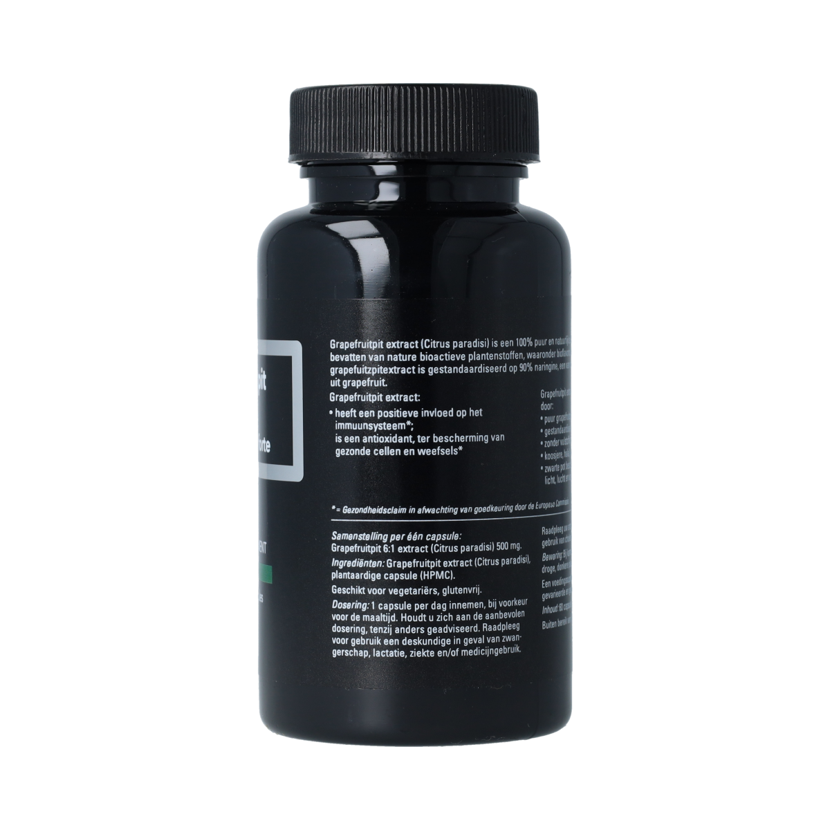 APB Holland Grapefruit extract 500mg capsules, herbal supplement in a clear bottle with green label, 90 capsules.