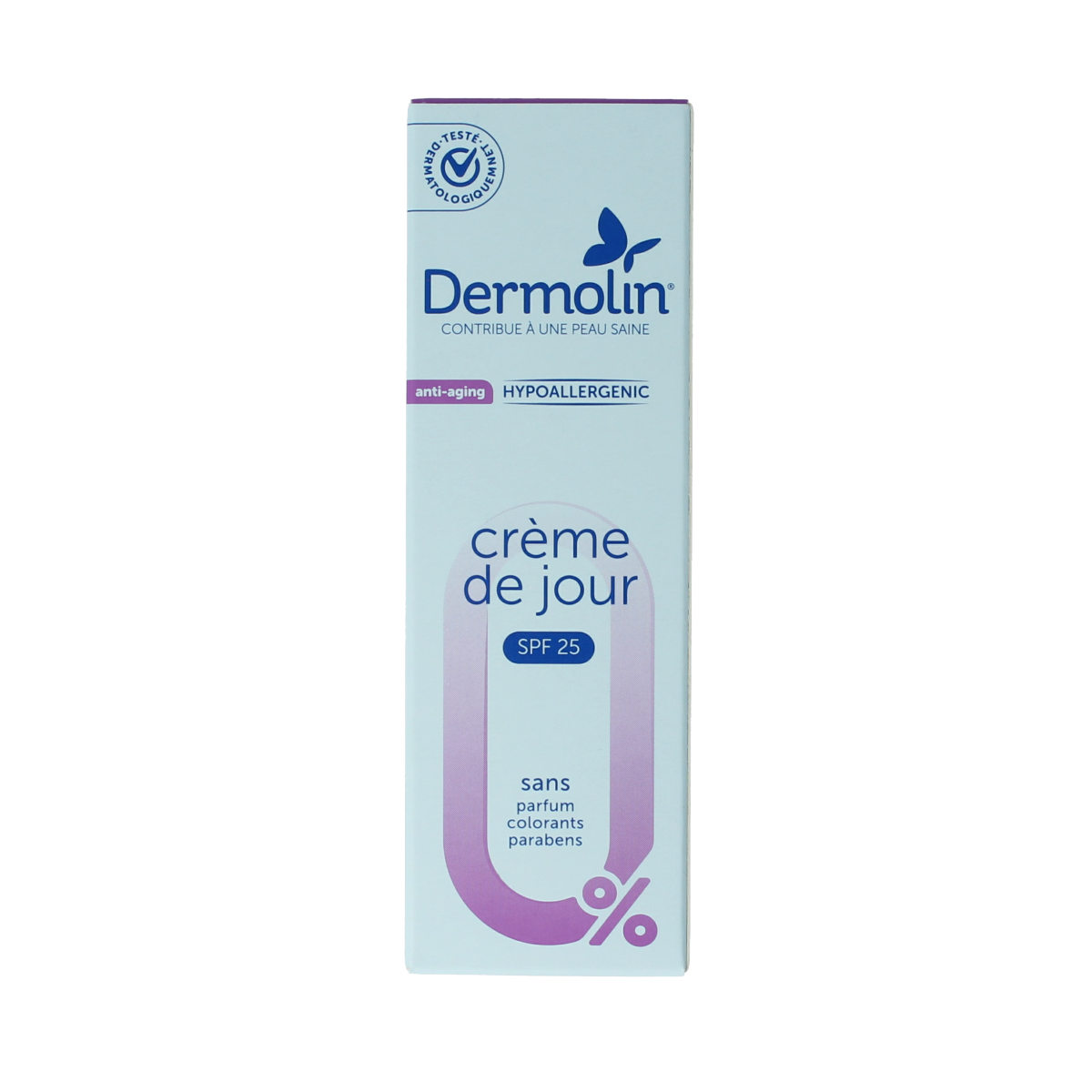 Dermolin anti-aging facial cream in a 50ml bottle, designed for skin care and facial rejuvenation.