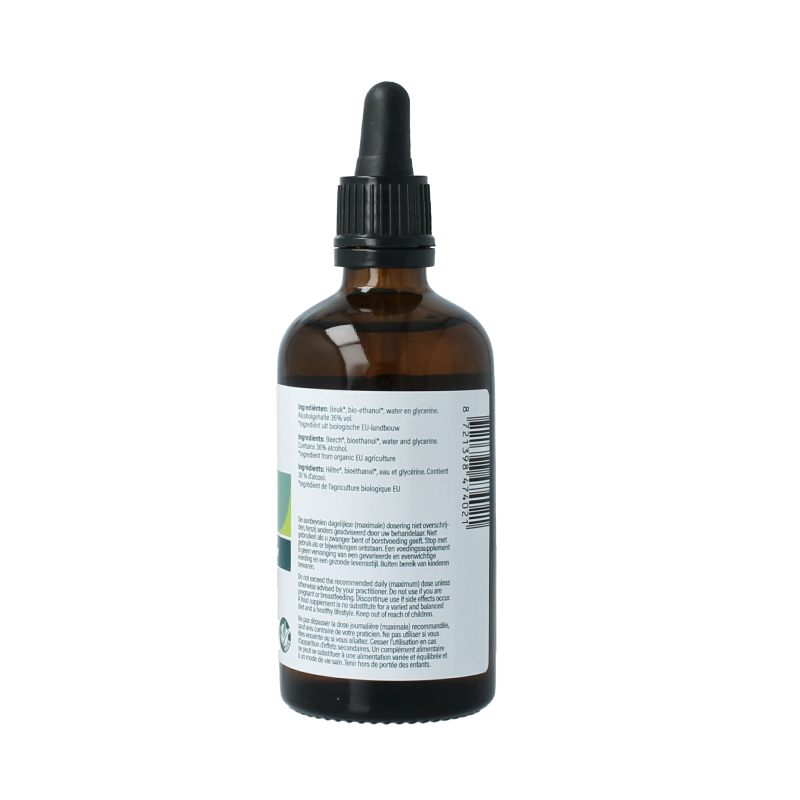 Aromedica Beuk gemmo tinctuur in 100ml bottle, herbal preparation made from Fagus sylvatica, natural botanical remedy.
