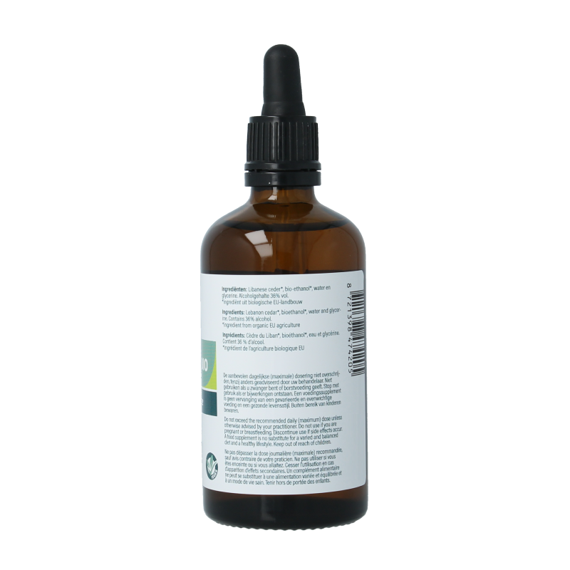 Aromedica Libanon cedar gemmo tinctuur in 100ml bottle, herbal preparation featuring Cedrus libani bio from Aromedica.