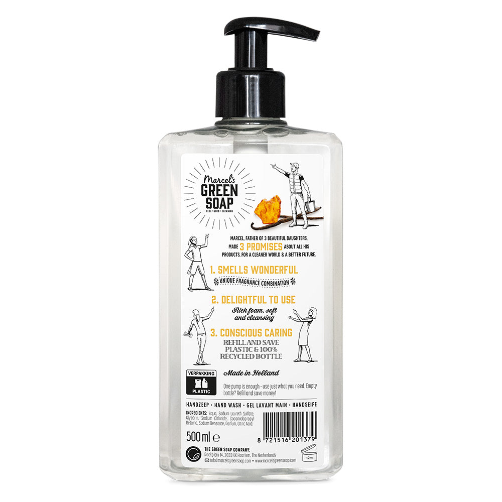 Marcel's Green Soap Handzeep Vanilla & Amber (500 ml) 500.00 Milliliter